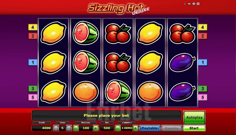 Sizzling hot deluxe slot online