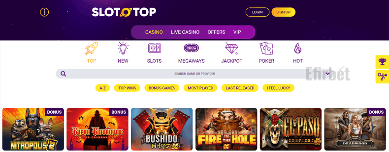 Slototop casino design