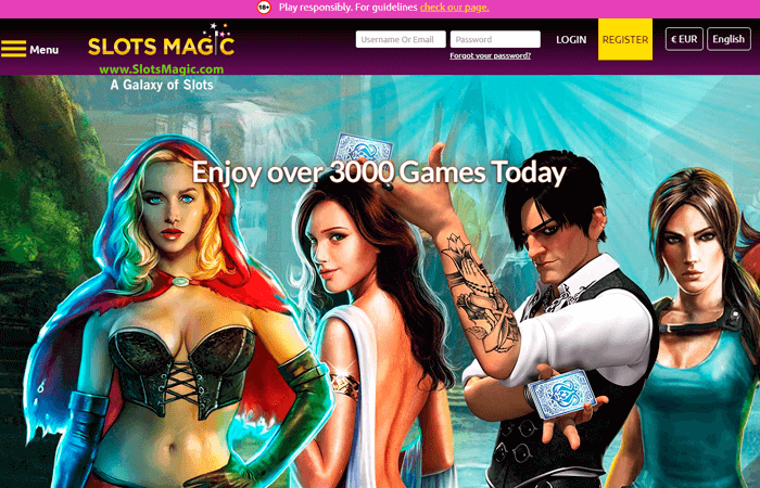 SlotsMagic casino desktop screenshot