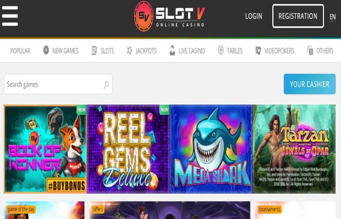 slotv casino desktop screenshot