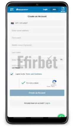 Soccershop Mobile App Registration
