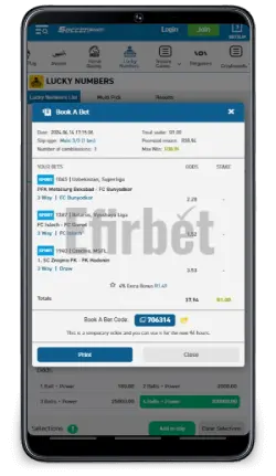 Soccershop Book a Bet Code Mobile