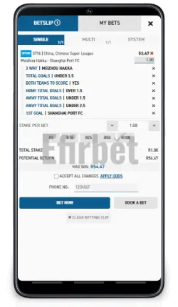 Soccershop Mobile Bet Builder