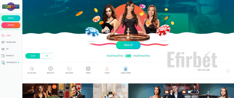 spinia casino live