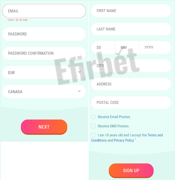 spinia casino registration