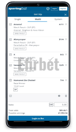 Sportingbet Mobile App Bet Slip