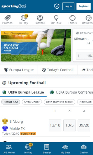 Sportingbet Mobile Screenshot