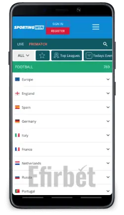 SportingWin Sports on Android