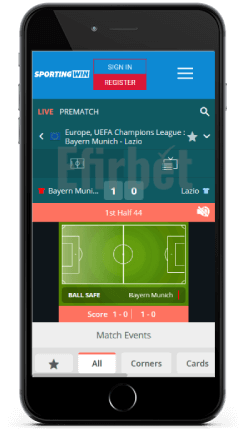 SportingWin Live Sports on iOS