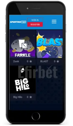 SportingWin Games on iOS