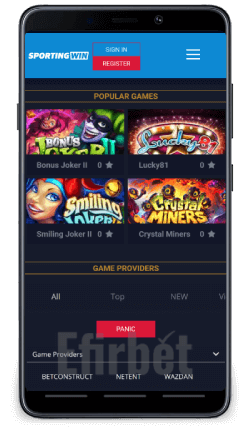 SportingWin Mobile Version Casino
