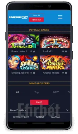 SportingWin Mobile Version Casino
