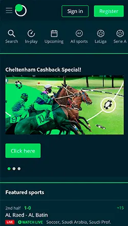 Sportsbet.io mobile screenshot