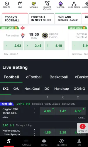 sportybet mobile screenshot