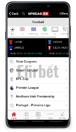 SpreadEx Football on Android