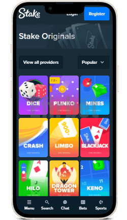 Stake casino app on iOS