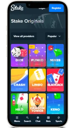 Stake casino app on iOS