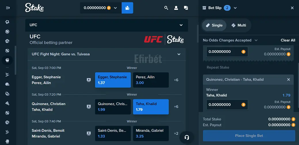 Stake.com UFC