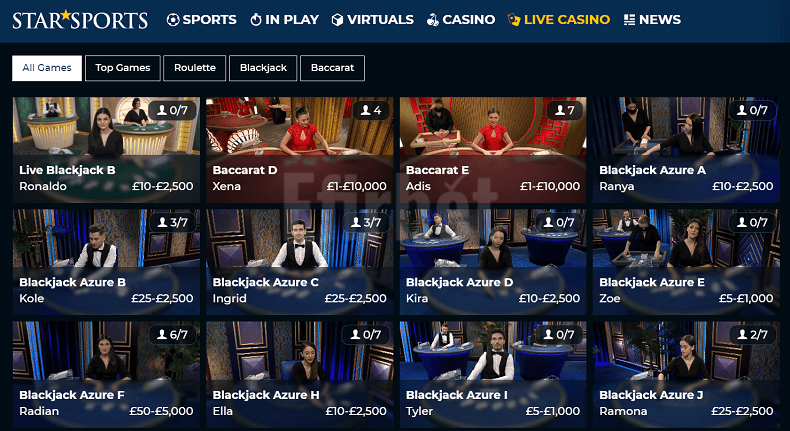 StarSports live casino