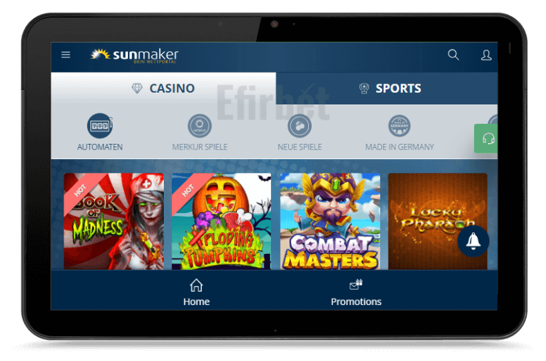 Sunmaker casino mobile site