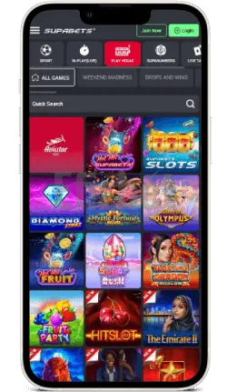 Supabets App iOS Vegas