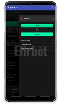 Supabets app Login and register