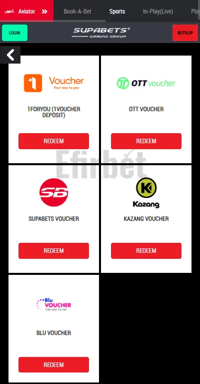 Supabets Voucher Deposit