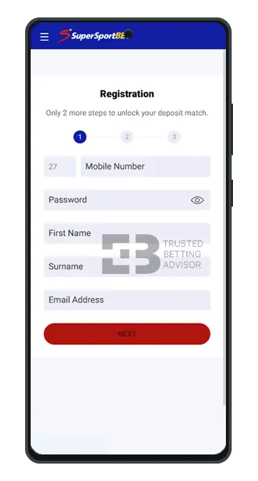 SuperSportBet App Registration