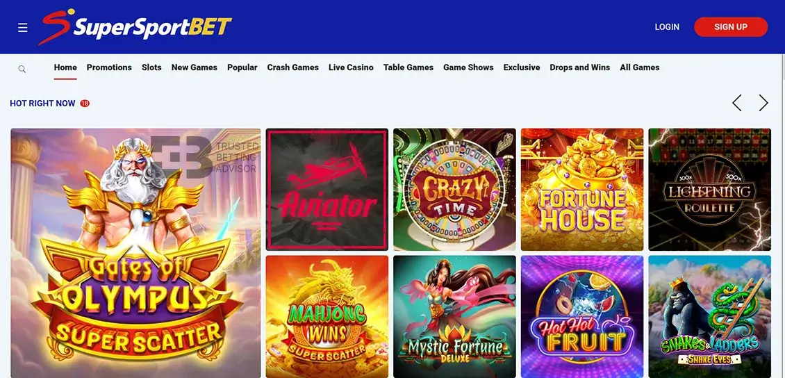 SuperSportBet Casino Games