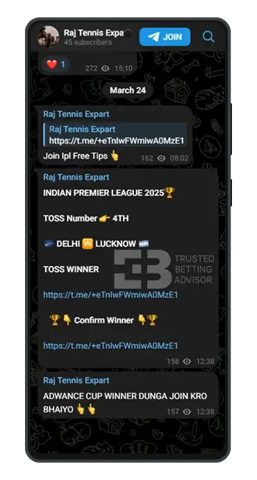 Tennis Bet Professional Telegram Channel