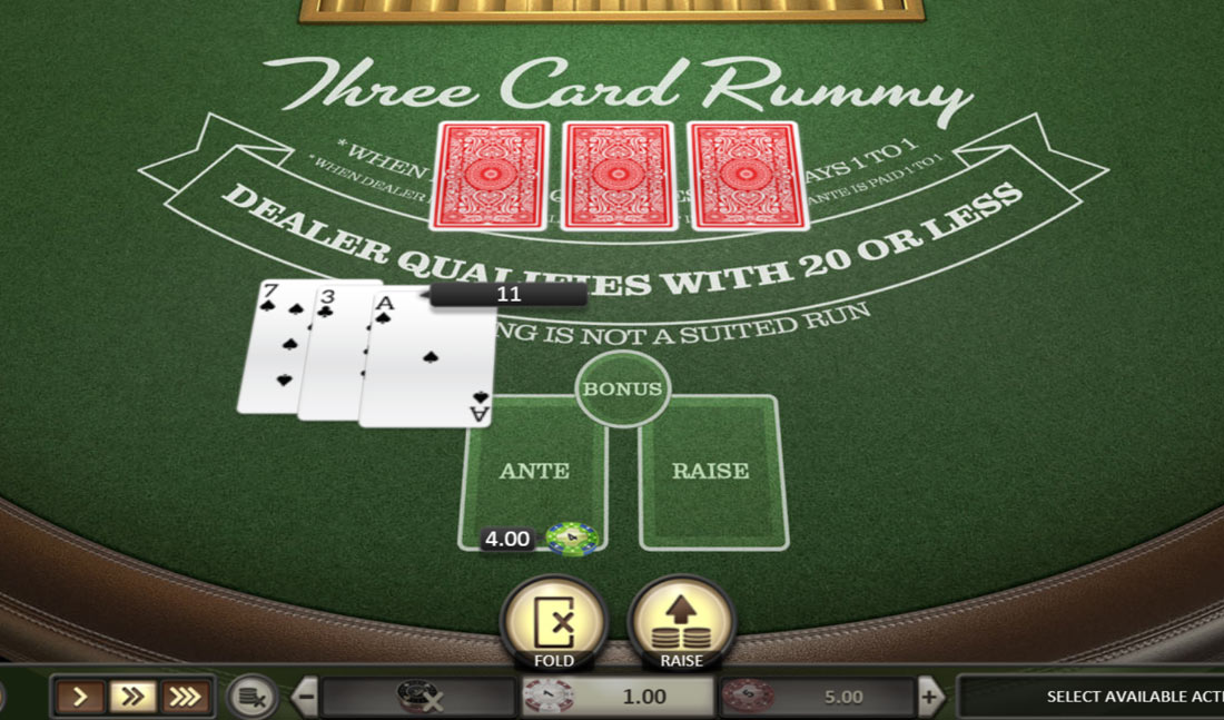 Пробвайте Three Card Rummy Poker!