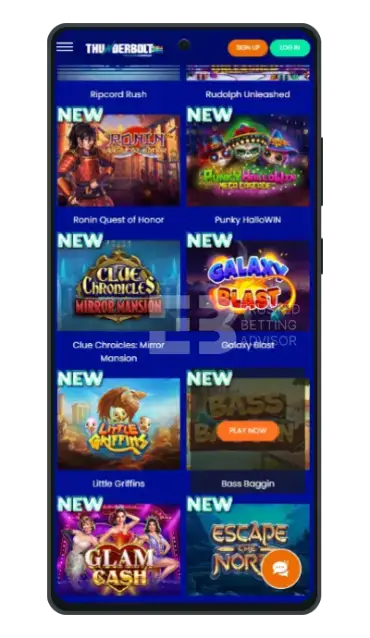 Thunderbolt Casino Mobile App