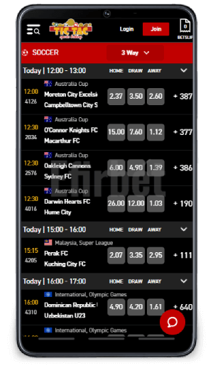 Tic Tac Bets app Soccer Betting