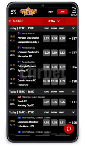 Tic Tac Bets app Soccer Betting