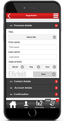 TipWin mobile registration for iOS