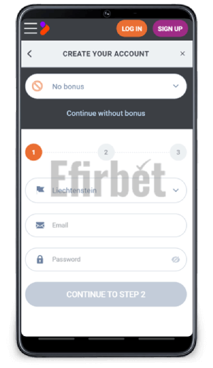 Tonybet app registration