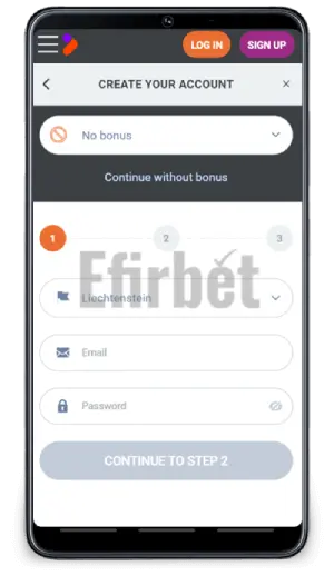 Tonybet app registration