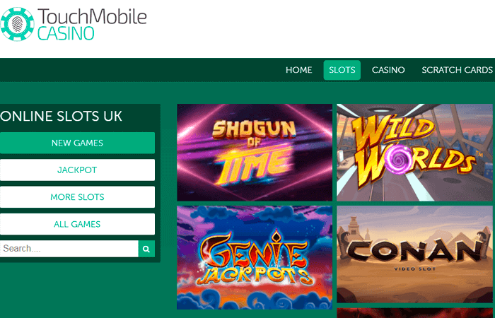 Touch Mobile casino desktop screenshot