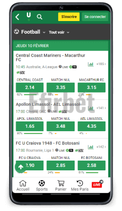 Application Android Unibet