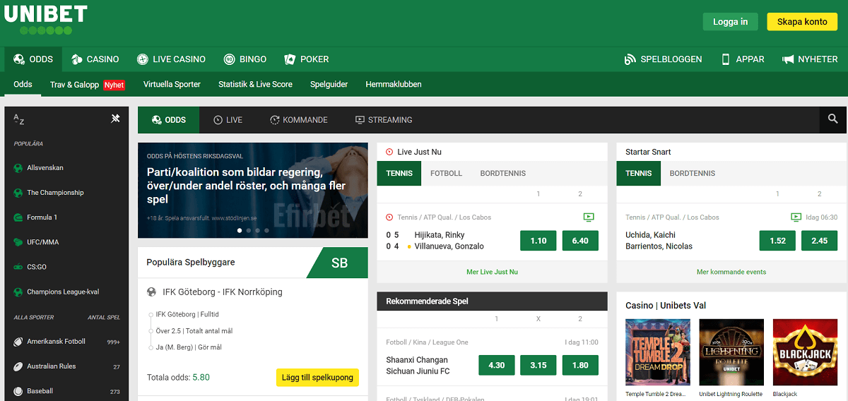 Unibet best betting sites Sweden