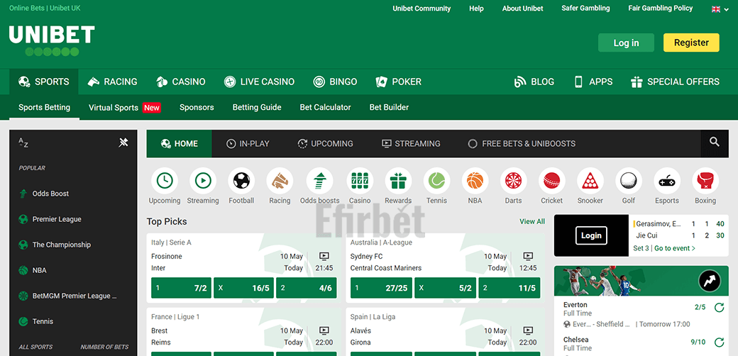 Unibet Sports Betting