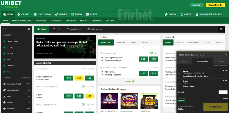 Unibet sportsbok