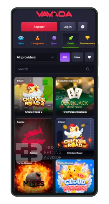 Vavada App Android Crash Games