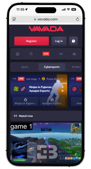 Vavada App iOS Esports