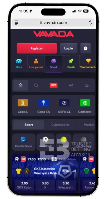 Vavada App iOS Sports Betting