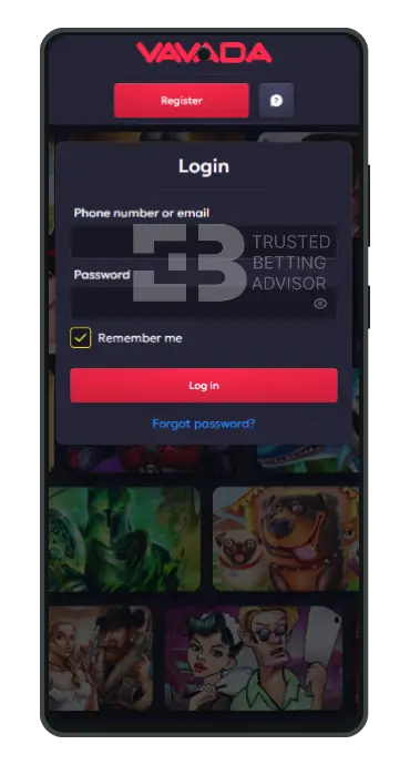 Vavada App Login