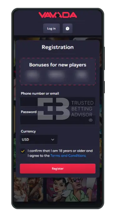 Vavada App Registration
