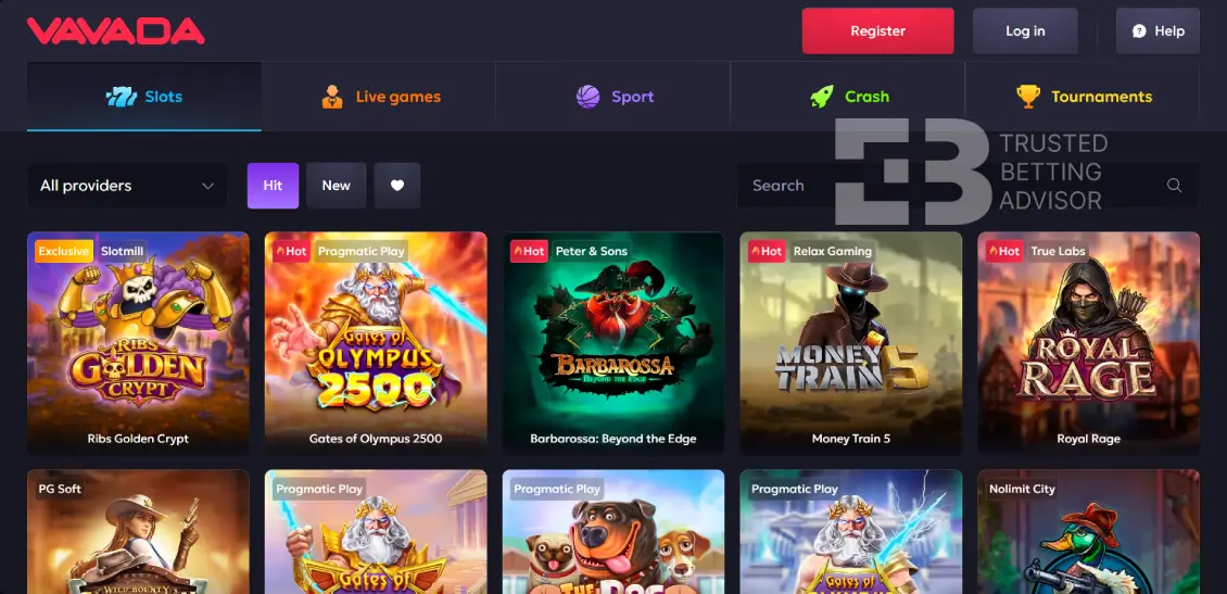 Vavada Casino Games