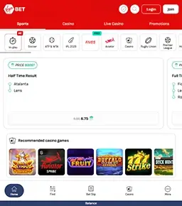 Virgin Bet Mobile Screenshot South Africa