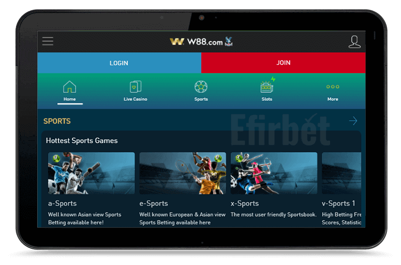 W88 Prestige with Mobile Application For Football Betting